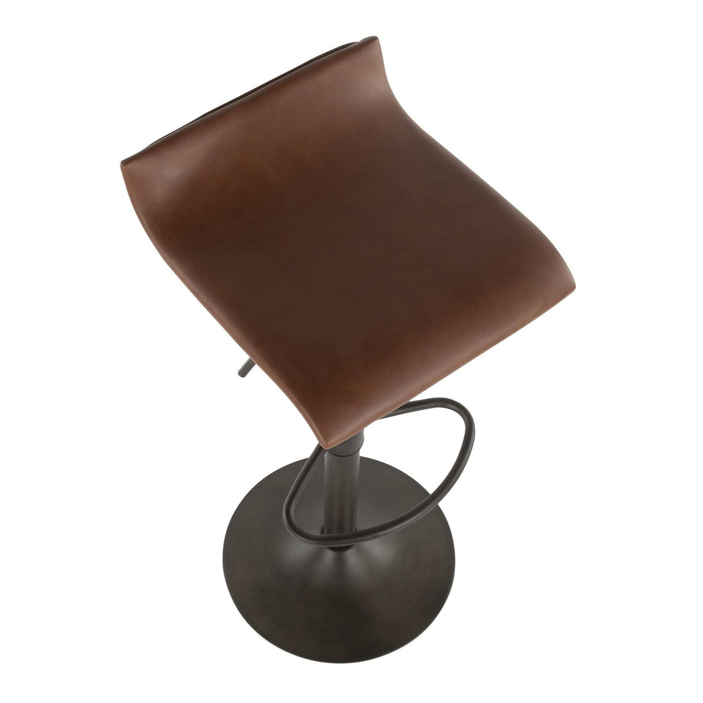 Grey Adjustable Barstool Set of 2 F86873