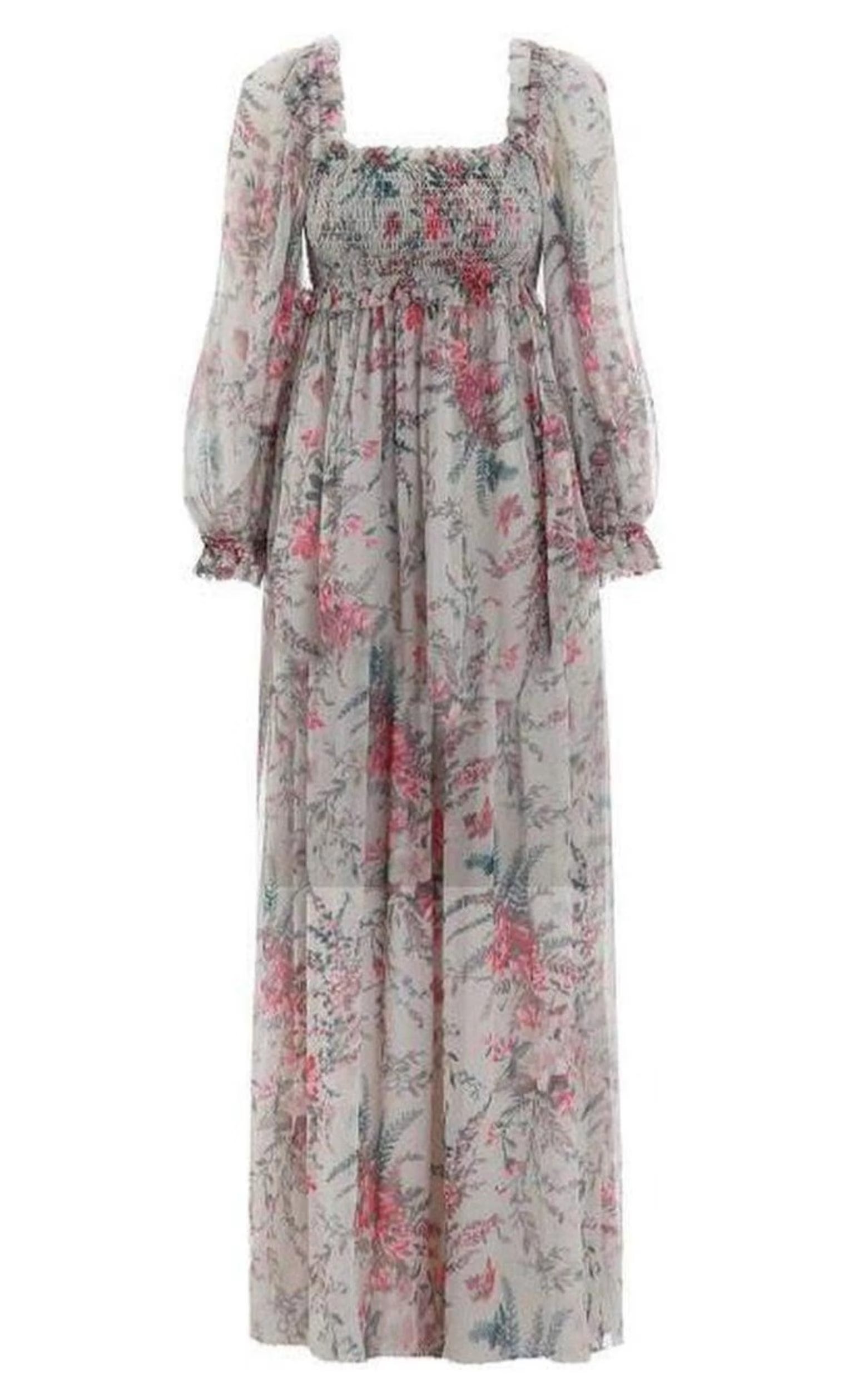 Shirred Long Dress Y831