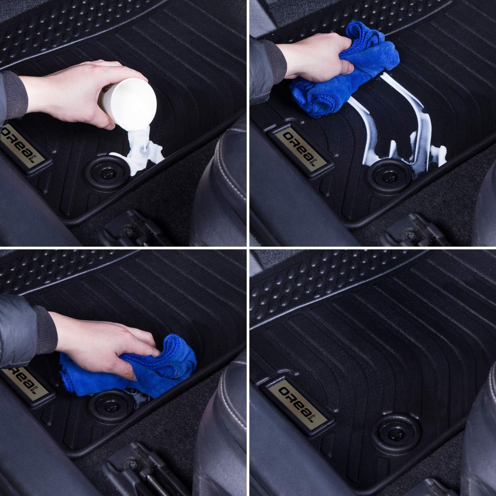Black Front and Rear Car Mats for Hyundai Sonata 2020 2021 2022 F8180