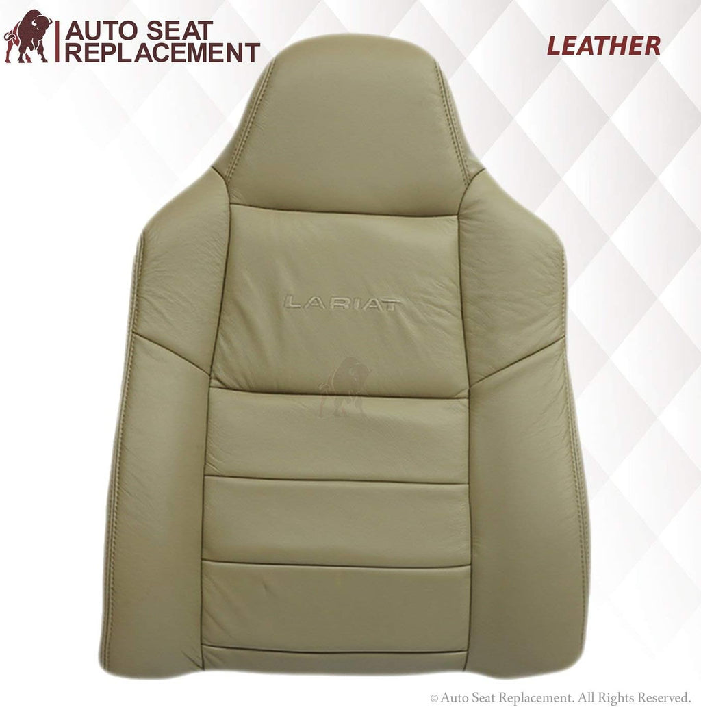 Leather Seat Cover for Ford F250 F350 in Medium Parchment Tan Driver & Passenger T609