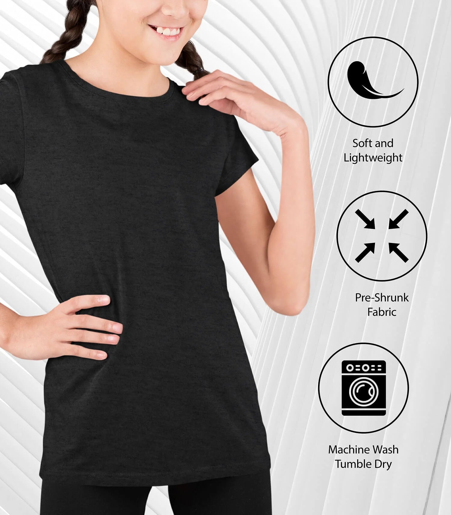 Toddler And Youth Girls Short Sleeve Graphic T-Shirt W9427