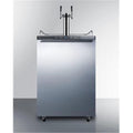 Black Electronic Beer Dispenser Cabinet with Digital Thermostat Dual Tap System Q2825