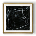 Black Framed Print 22 x 22 Gold O4317