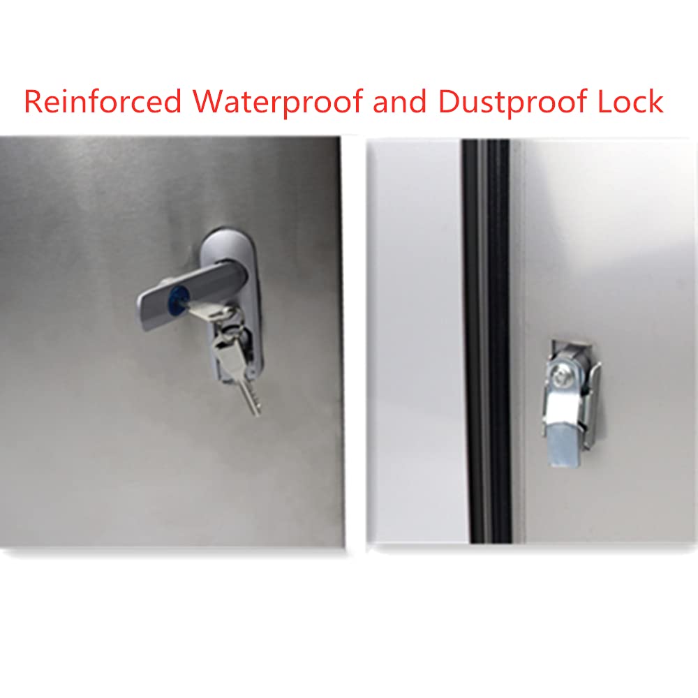 304 Stainless Steel Electrical Enclosure Box 20'' x 16'' x 8'' with Mounting Plate N915