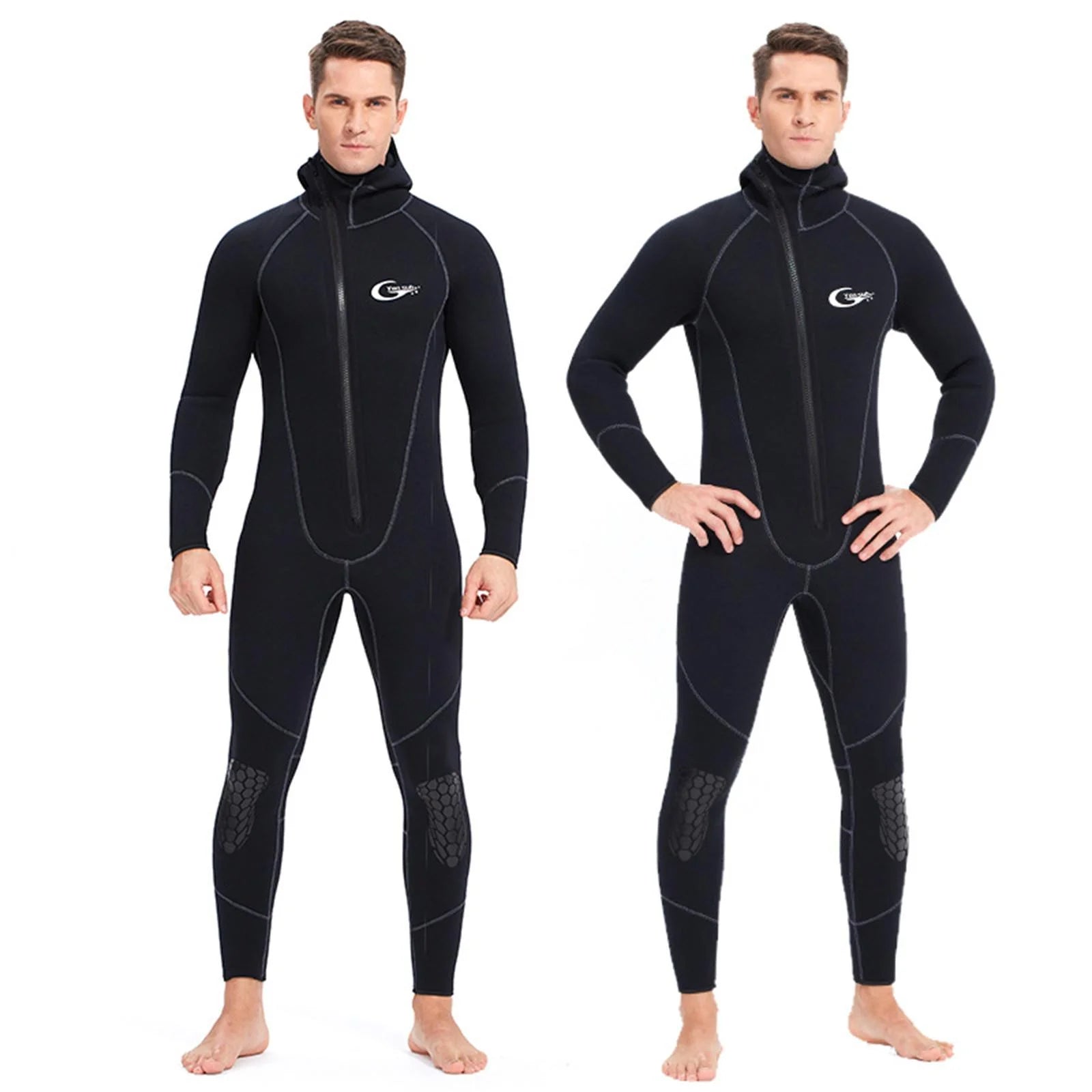Mens 5mm Hooded Neoprene Scuba Diving Suit XL T389047