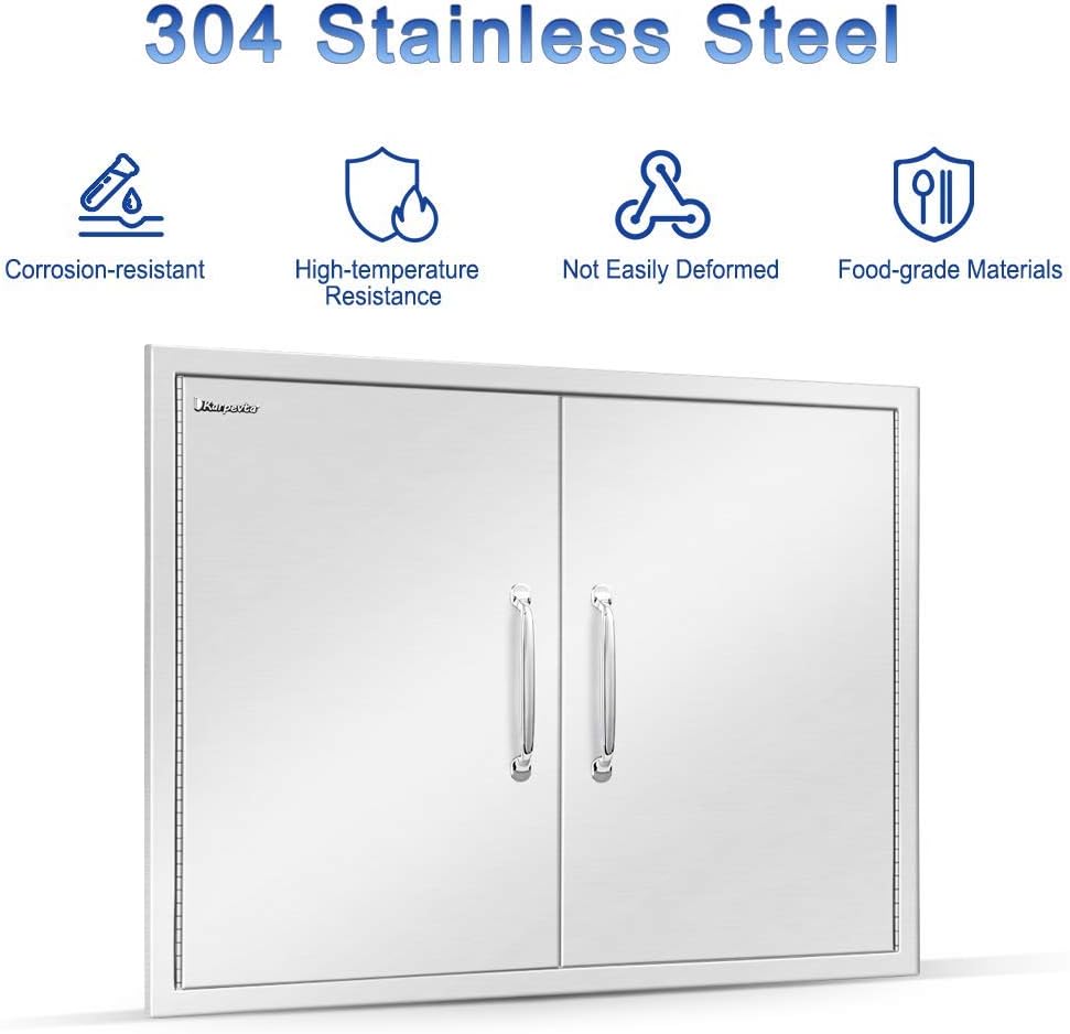 Stainless Steel Outdoor Kitchen Double Access Door X9422