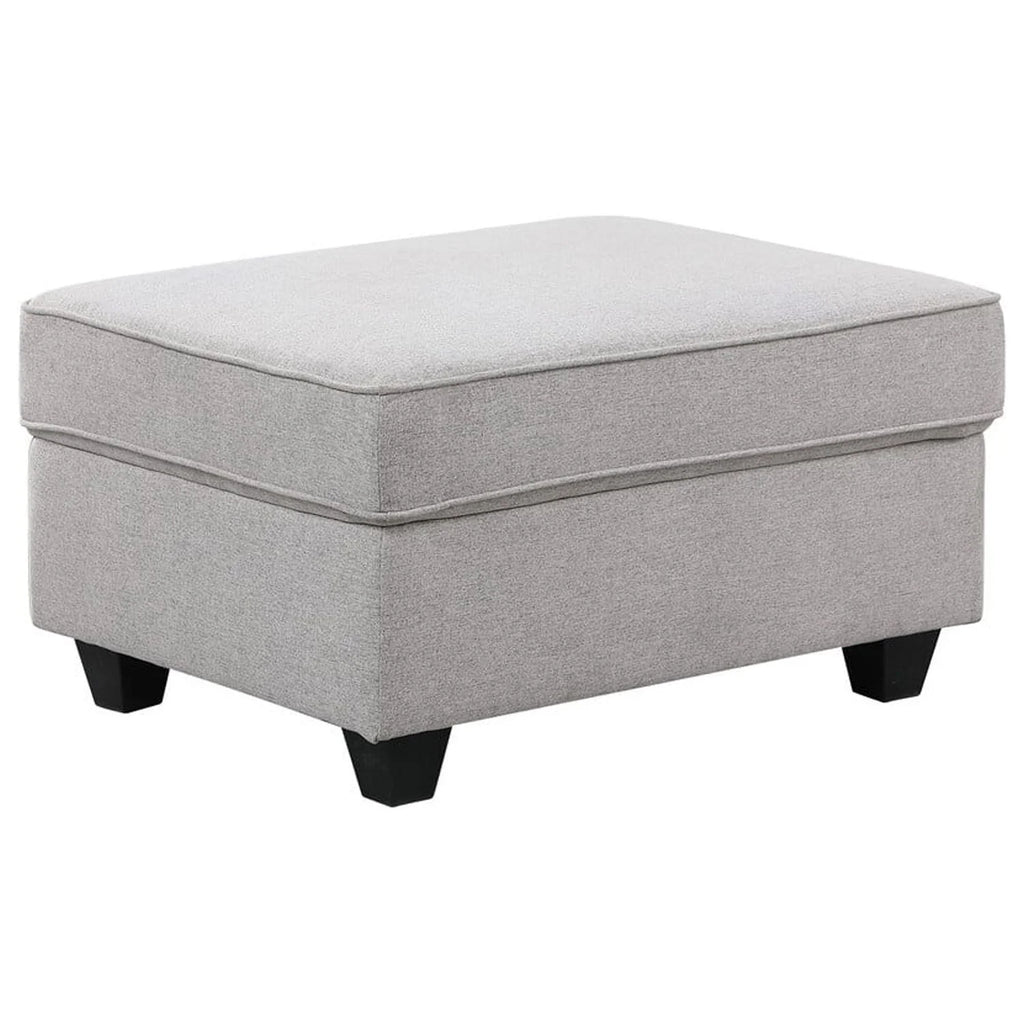 Dark Gray Linen 7Pc Modular Sectional Sofa Chaise and Ottoman I78123