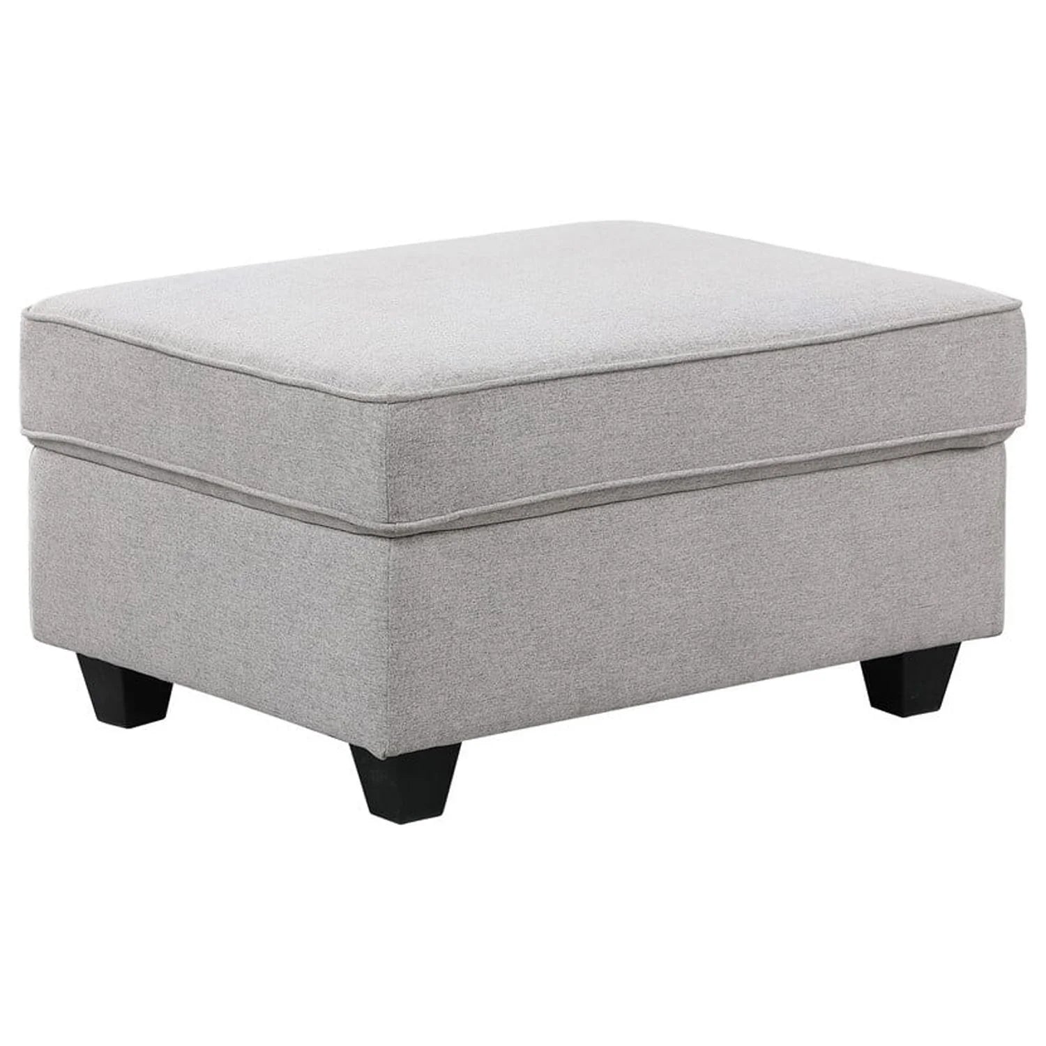Dark Gray Linen 7Pc Modular Sectional Sofa Chaise and Ottoman I78123