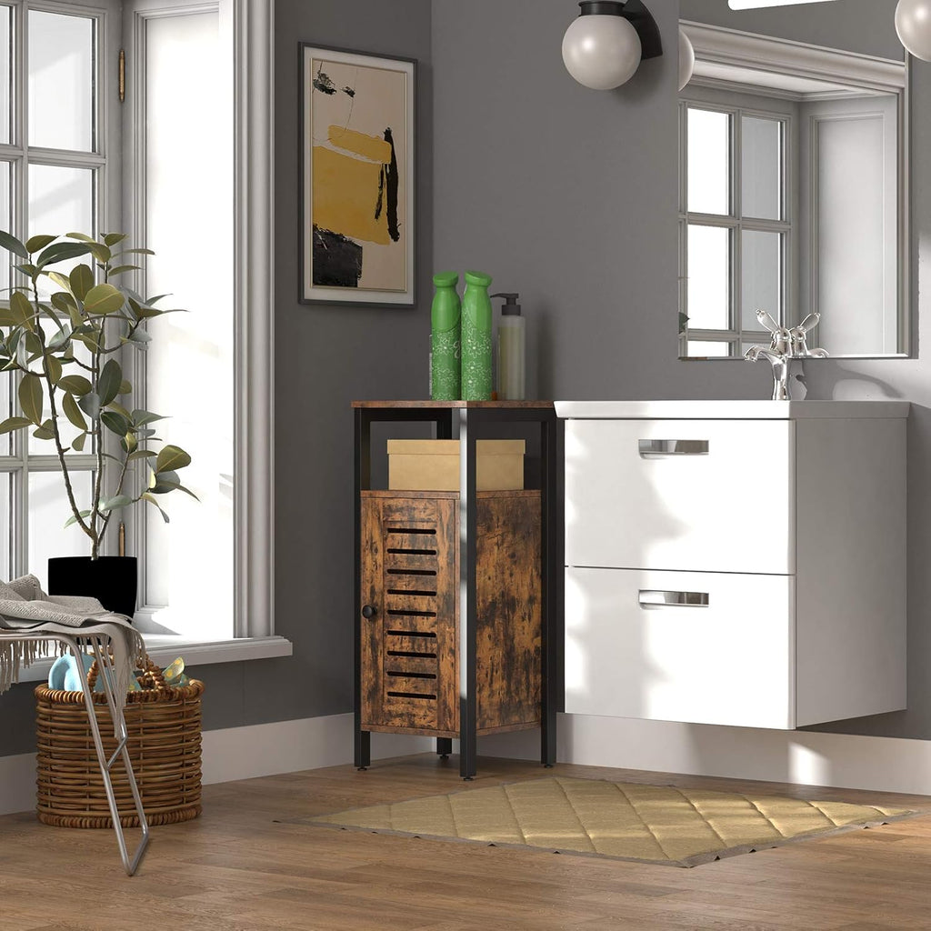 Bathroom Cabinet with Doors and Height-Adjustable Shelves D736103