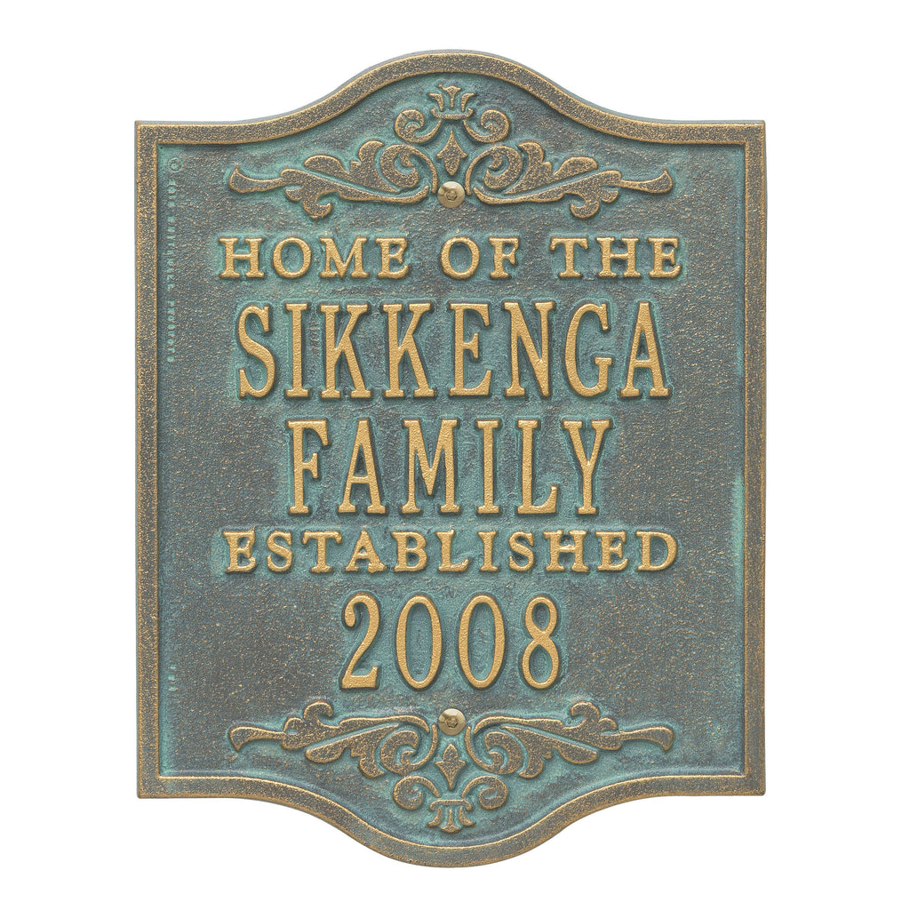 Bronze Verdi Anniversary Wedding Plaque P4615