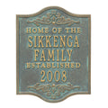 Bronze Verdi Anniversary Wedding Plaque P4615