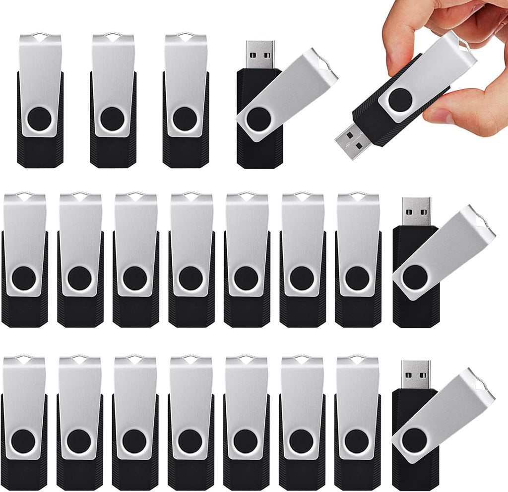 100 Pack 8GB USB 2.0 Flash Drive Black U706816