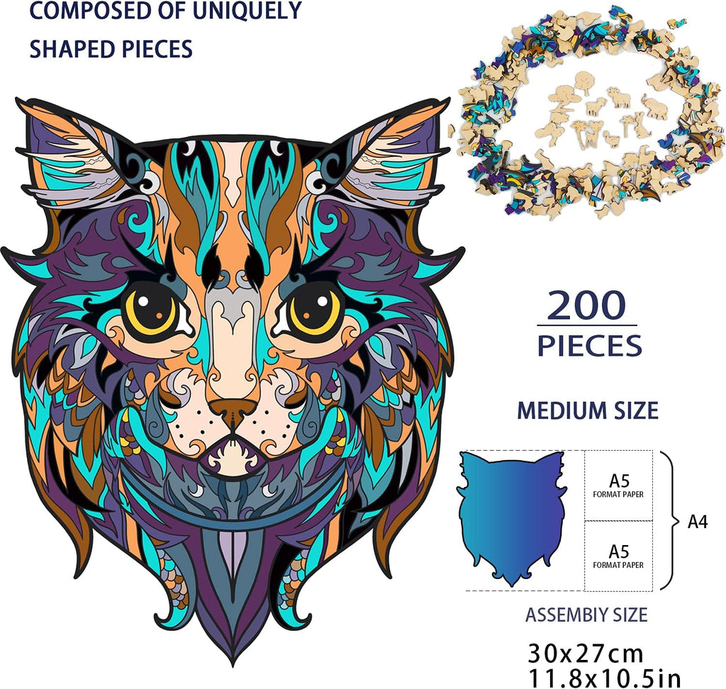 Wooden Jigsaw Puzzle, 332 Pieces, 11.8 x 10.5 Inch O341468