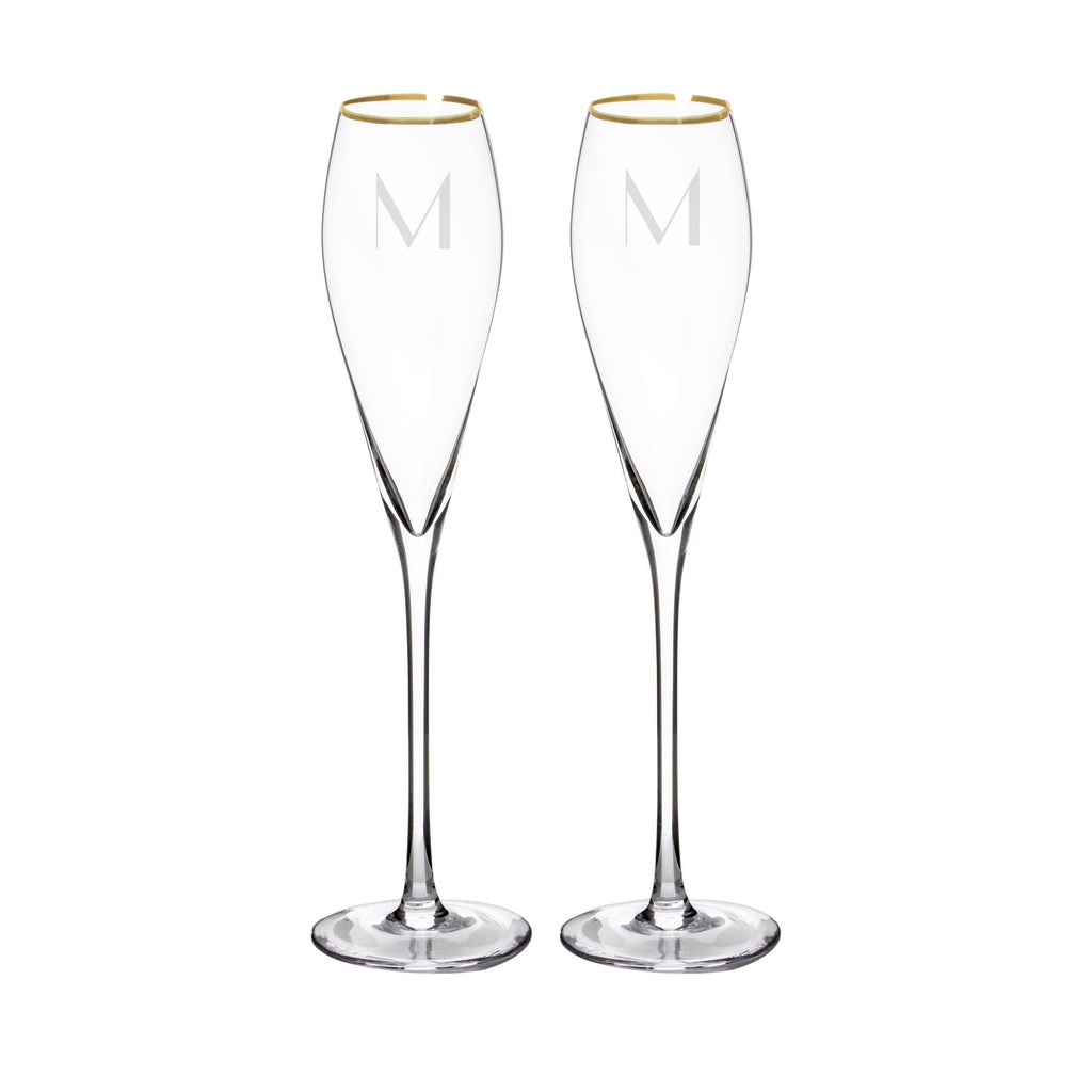 Gold Champagne Flutes and Cake Serving Set H7106