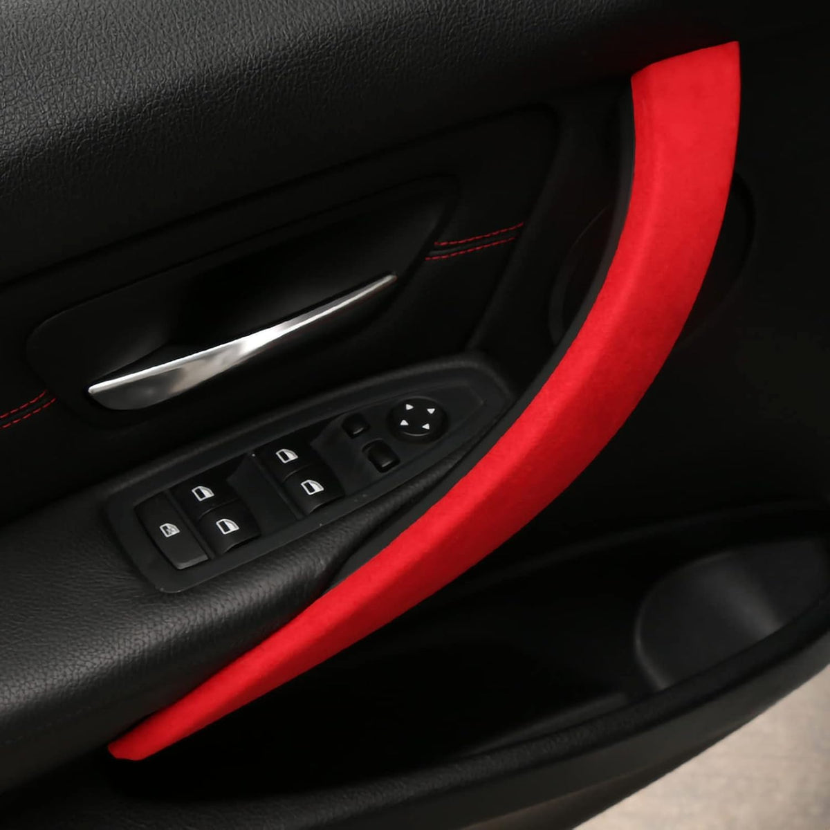 Car Door Handle Panel Cover Trim Sticker Inner Pull Door Handle Decals Red Pack of 2 G20312