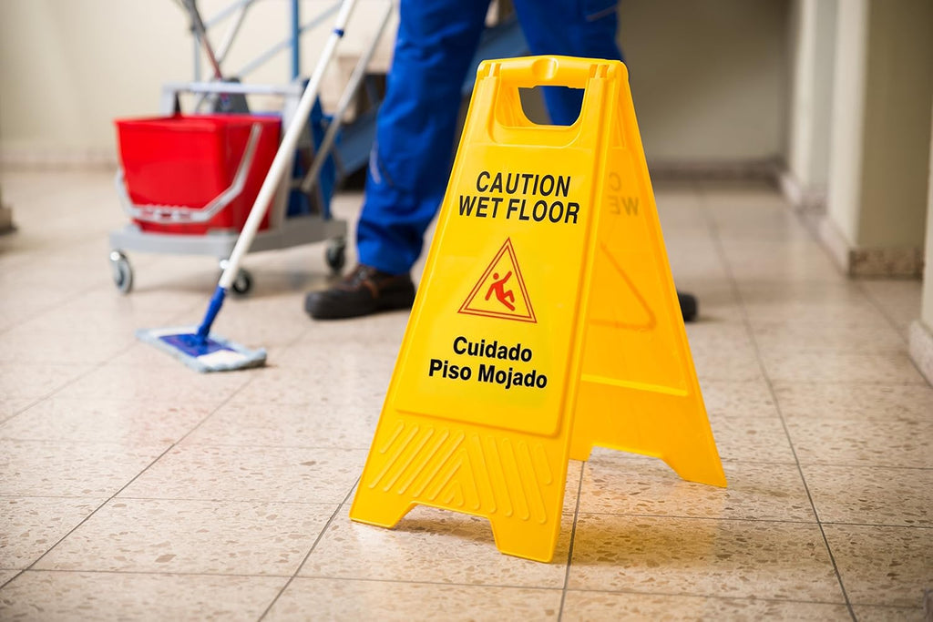 Yellow 2-sided Caution Wet Floor Sign (4 Pack) Z34744