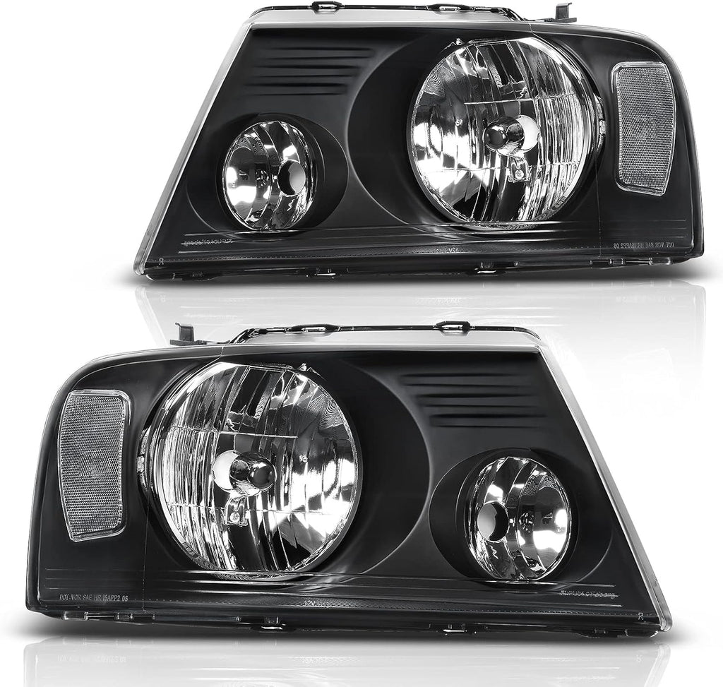 Chrome Housing Amber Reflector Headlight Assembly Y98922