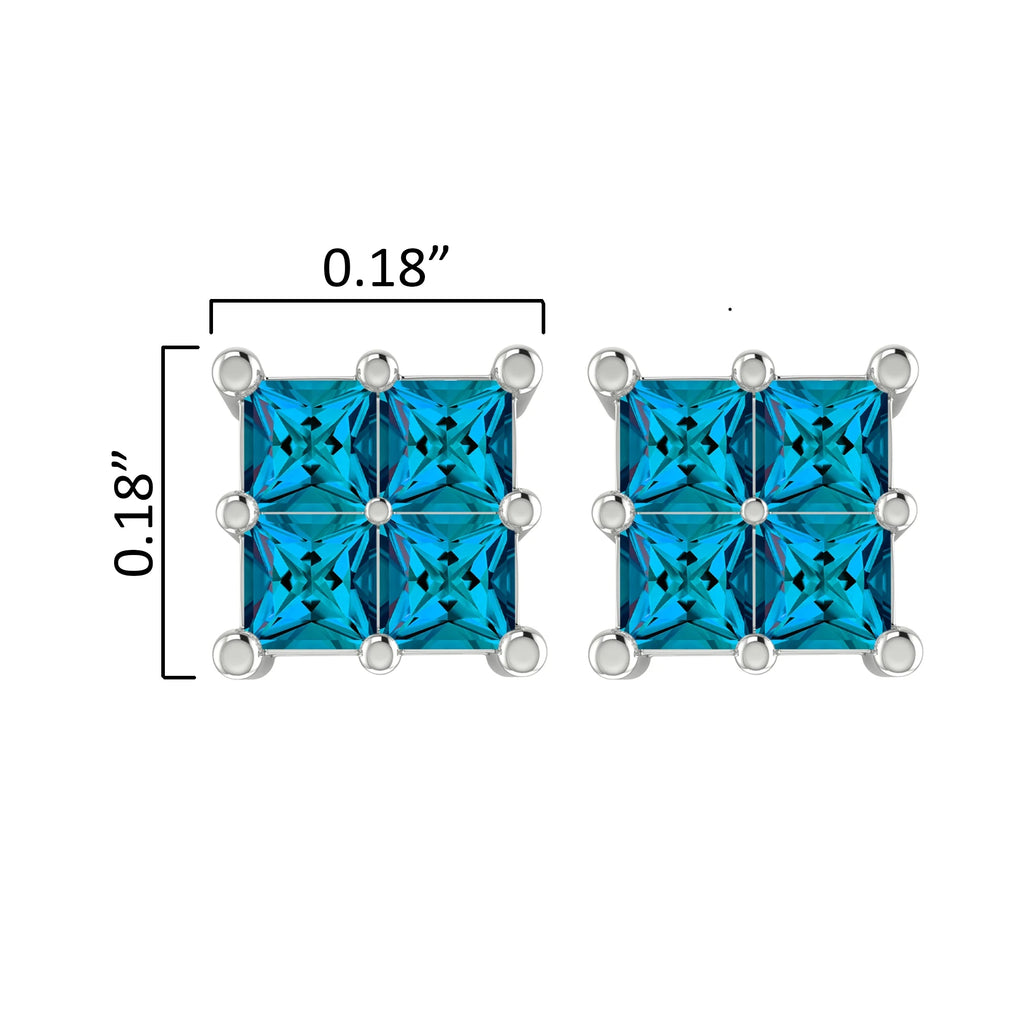 Natural Blue Diamond Stud Earrings F763896