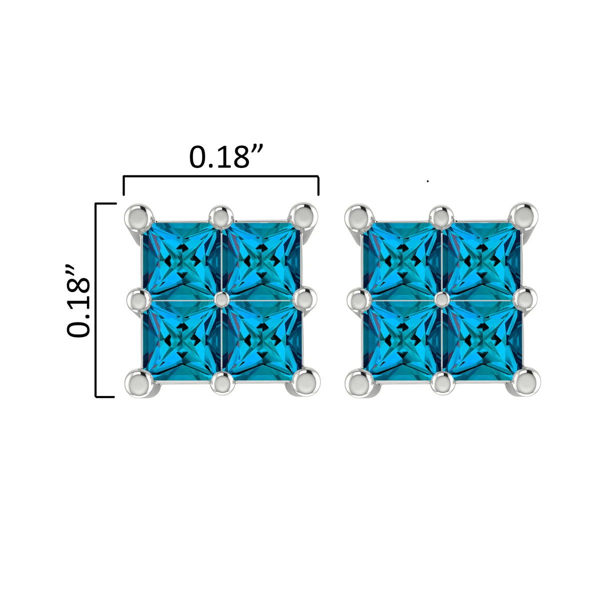 Natural Blue Diamond Stud Earrings F763896