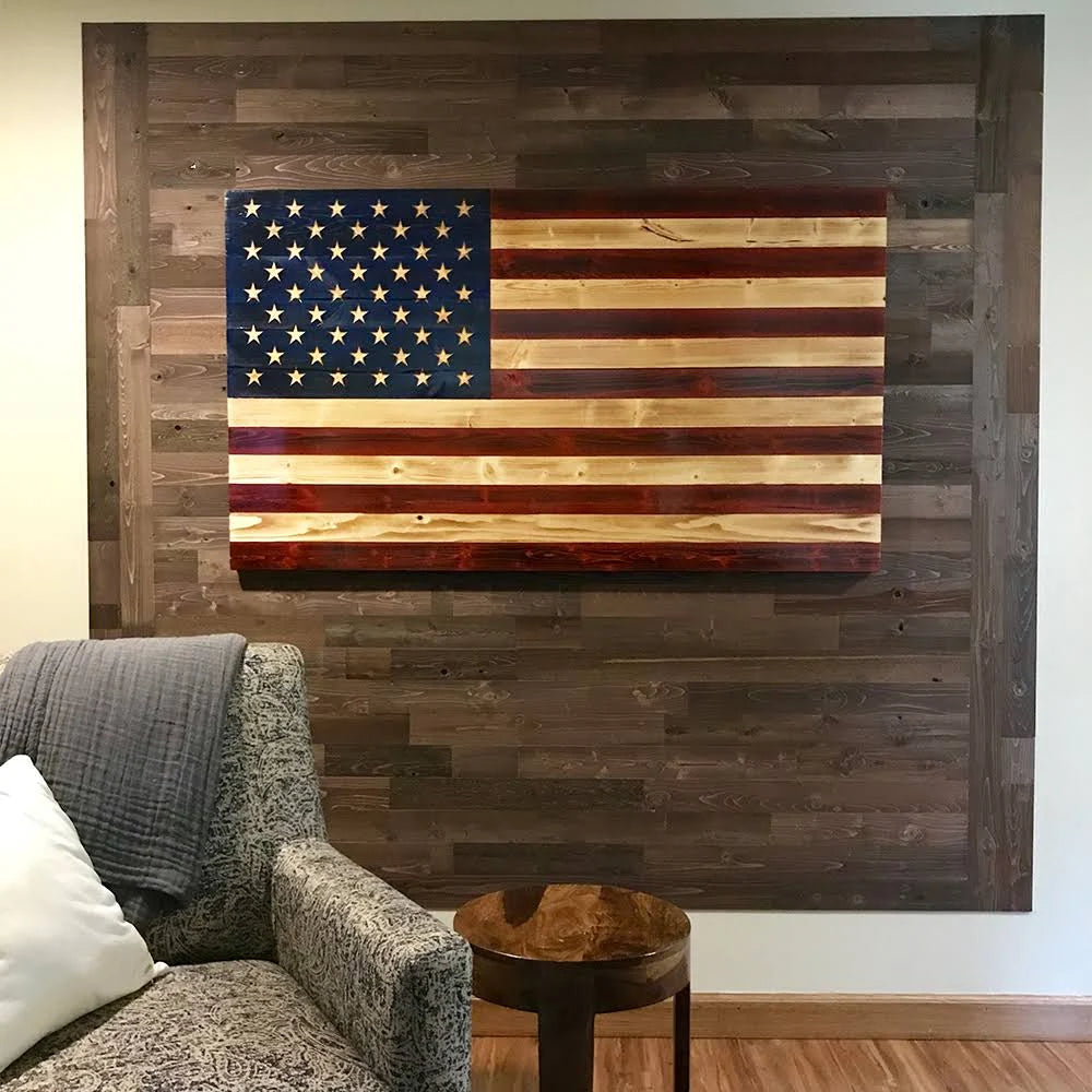 Reclaimed Wooden Wall Planks, Peel and Stick, 10 Sq. ft G876