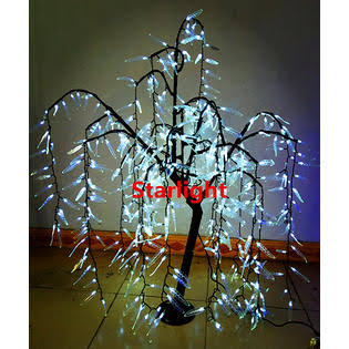 White 4ft LED Willow Weeping Tree Light F6484