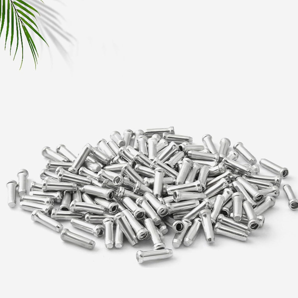 100 Pcs Aluminum Alloy Brake Cable End Caps Z556