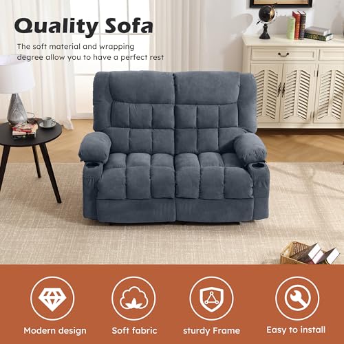 2 Seat Manual Reclining Loveseat with Cup Holders K389894