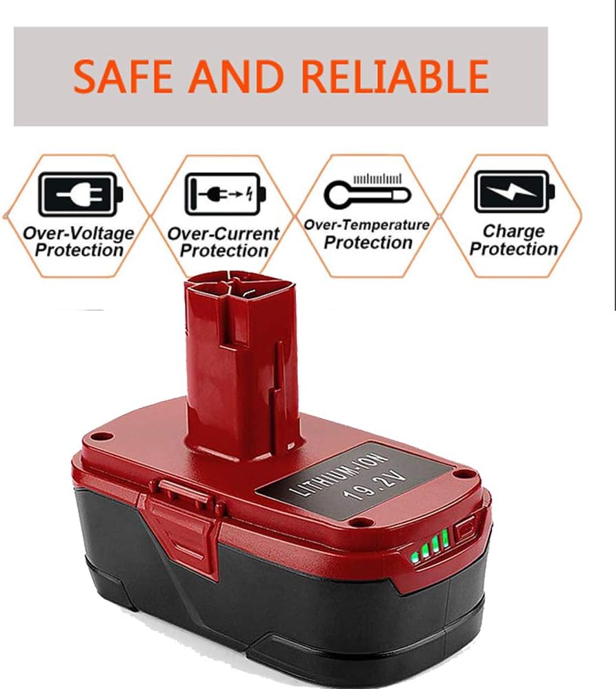 2 Pack 4000mAh Replacement Lithium Battery for Craftsman 19.2 Volt C3 T89559