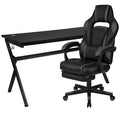Configurable Rectangular Office Set with Chair with Hutch L9372
