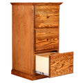 Black Oak Three Drawer File Cabinet B883