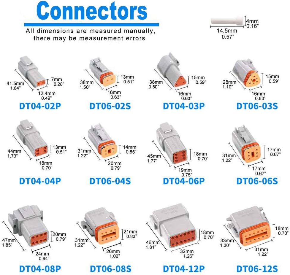 Deutsch Connector Kit 35 Pairs Gray IP67 Waterproof Electrical Connectors Plug Q60976