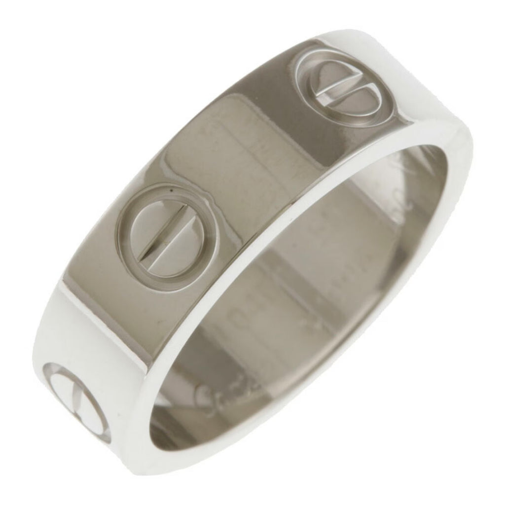 18K White Gold Love Ring J545