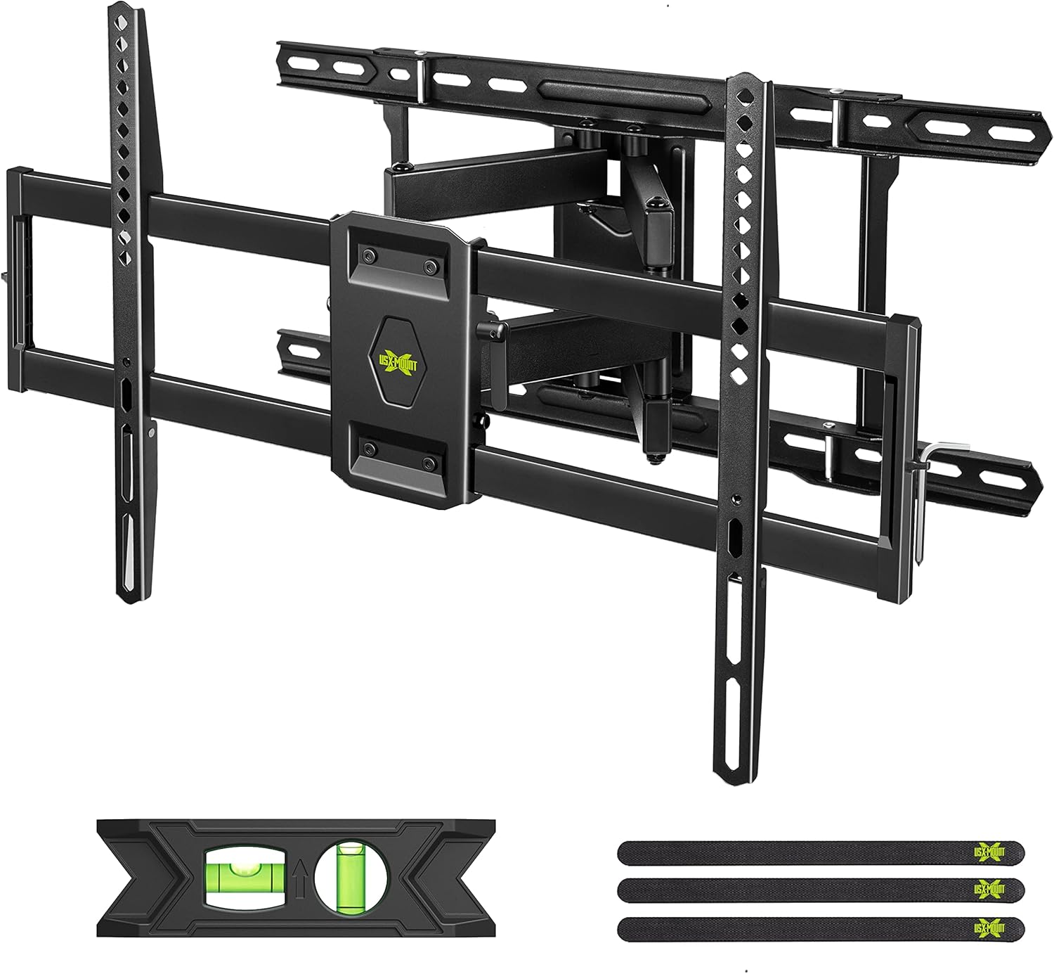 Full Motion TV Wall Mount Bracket with Dual Articulating Arms, Max VESA 600x400mm, Weight Capacity 110lbs, Pack of 2 Q182