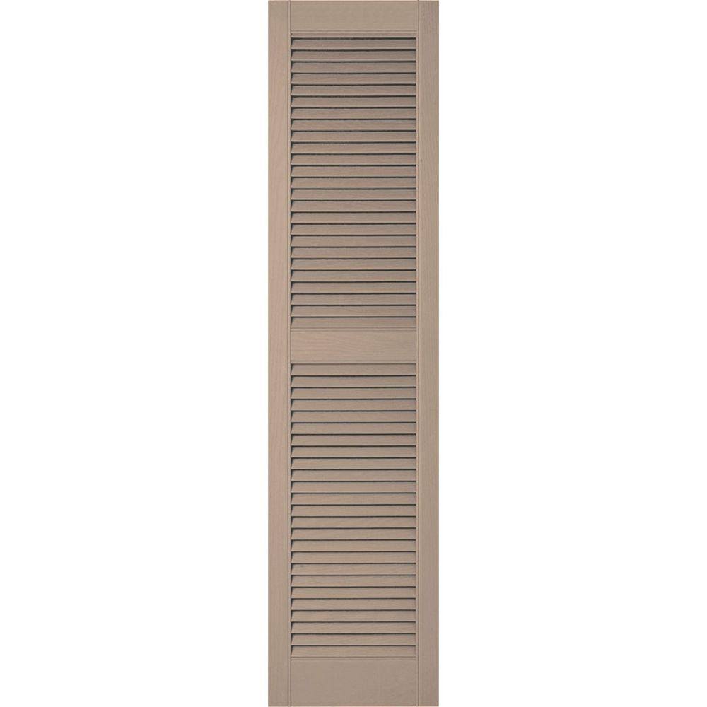 12 inch W x 96 inch H Vinyl Open Louver Shutters B207797