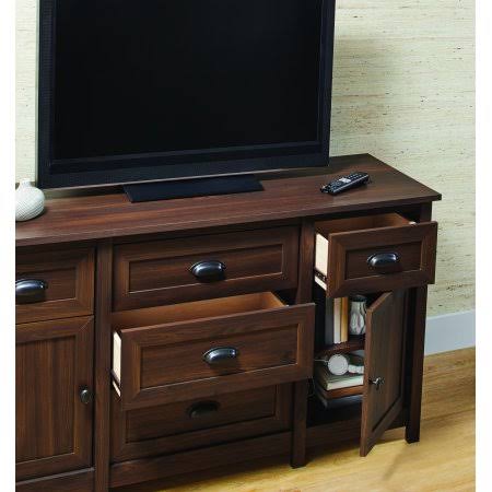 English Walnut Finish Entertainment Credenza V70177