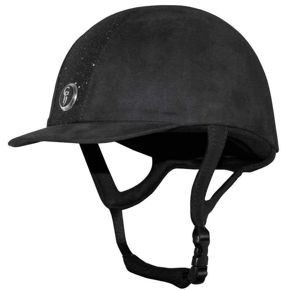 Black Glitter Riding Hat T740