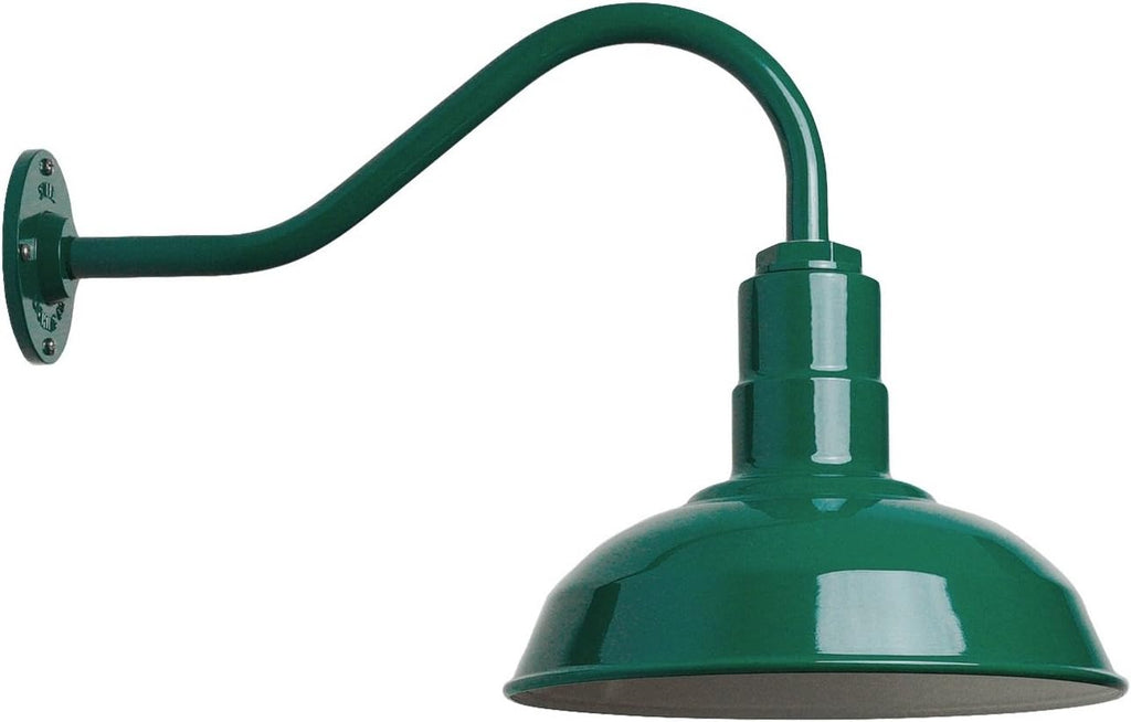 Matte Black Steel Gooseneck Barn Light B686582