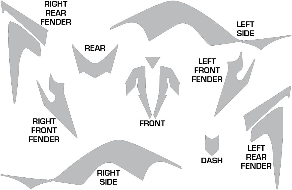 Reaper White ATV Graphics Kit Sticker Decal Q145