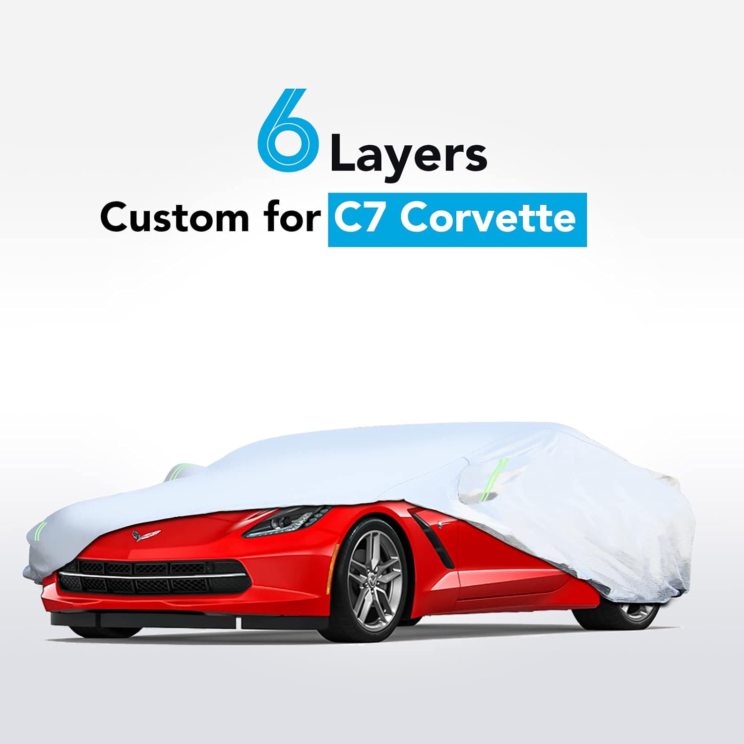 6 Layers Waterproof Full Exterior Car Cover with Zipper P250324