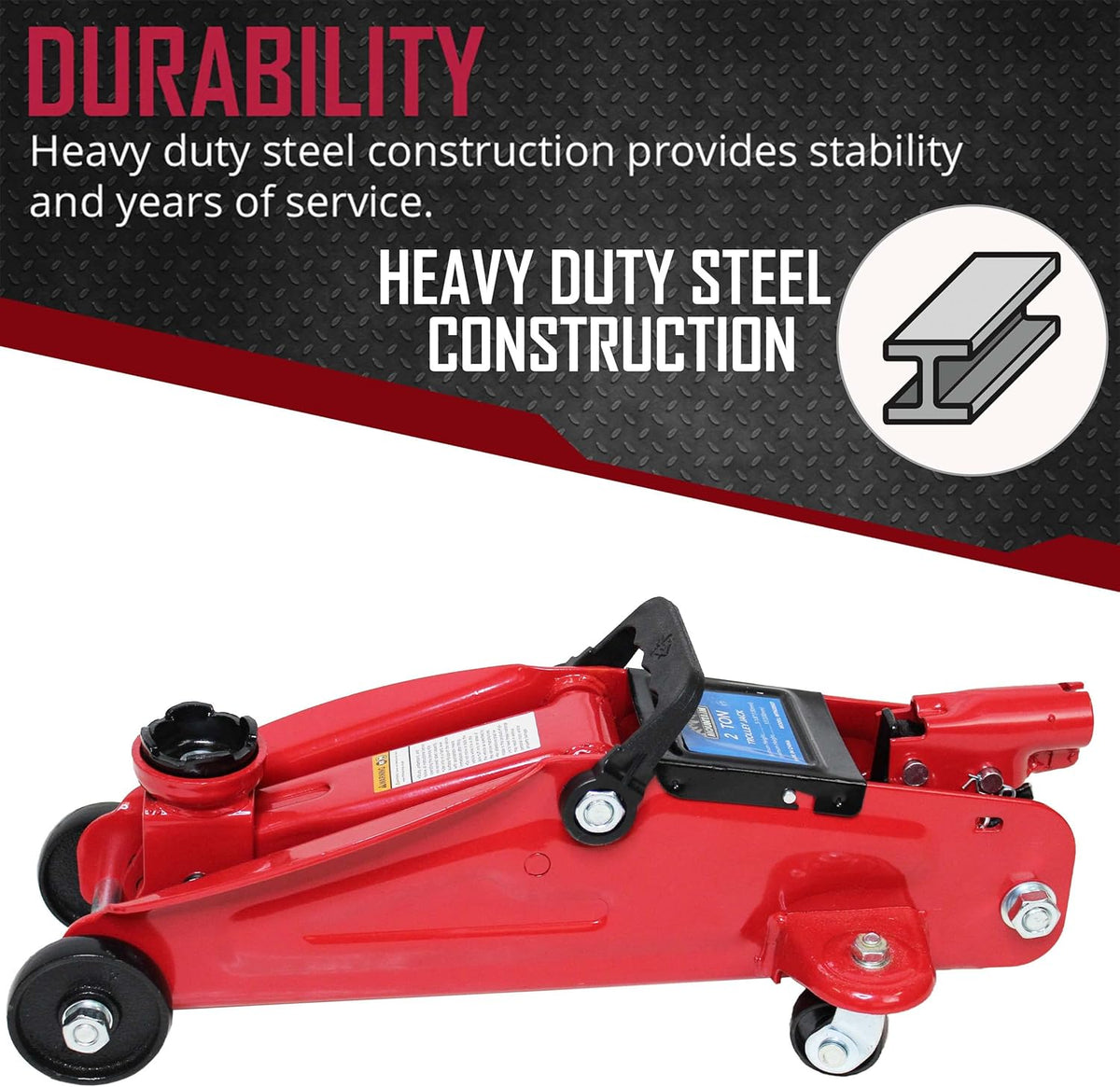 2 Ton Trolley Jack, 4,000 LB Capacity, Heavy Duty Steel, Pack of 2 Q7184