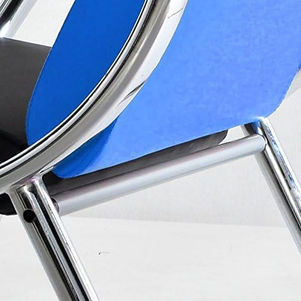 Blue And Black PU Leather Office Reception Chair U873488