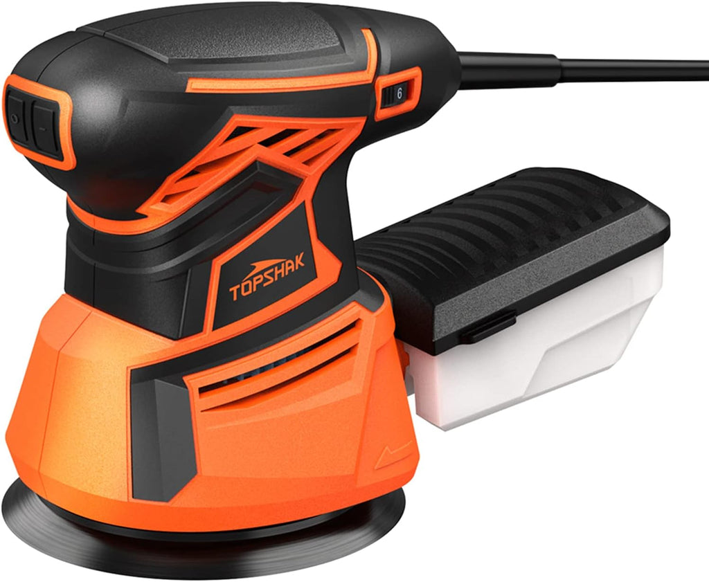 Random Orbit Sander, 260W Palm Sander with 20pcs Sanding Paper, 5 Inches, 14000 RPM, Pack of 2 Q15411