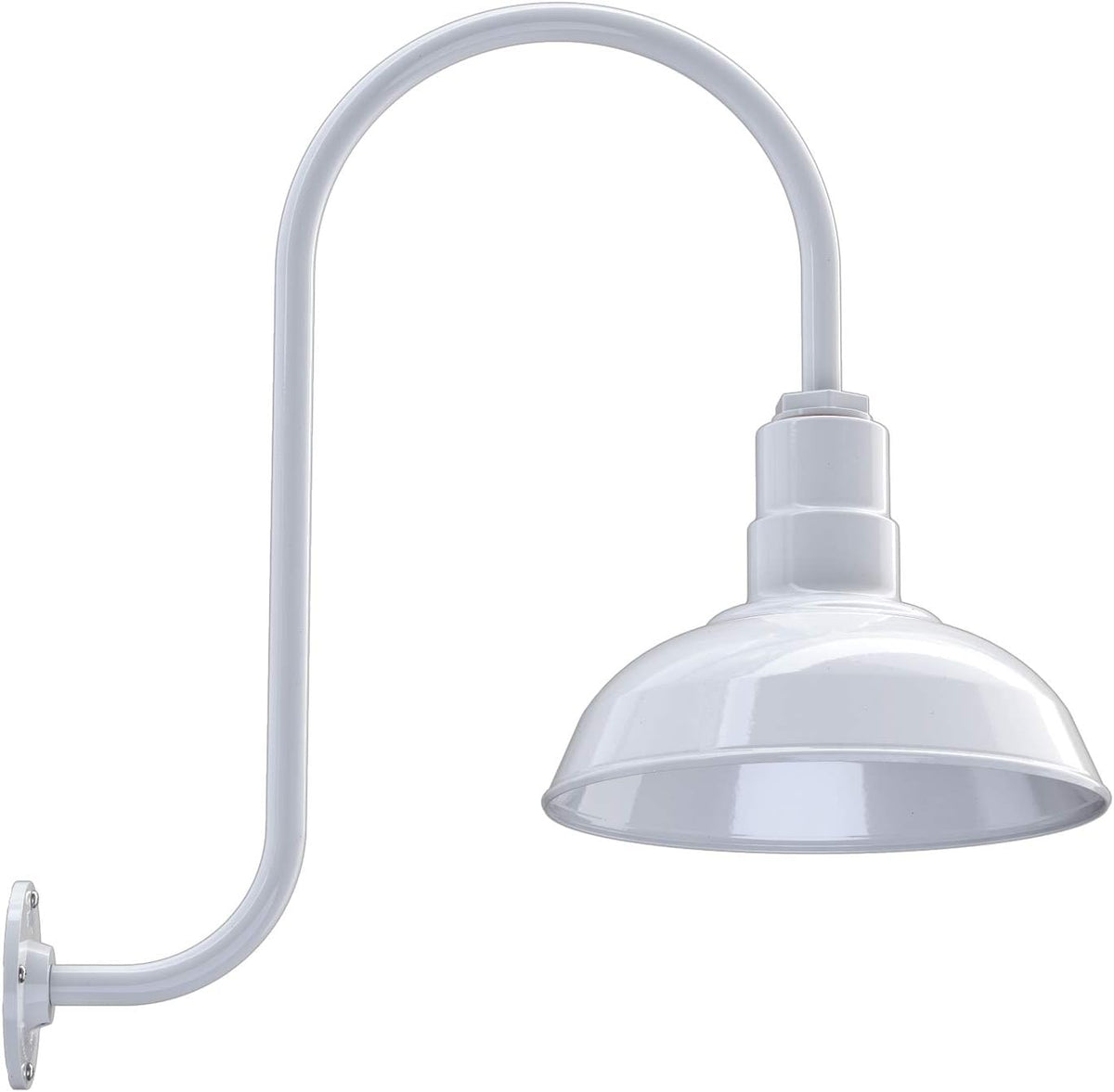 Matte Black Steel Gooseneck Barn Light B686582