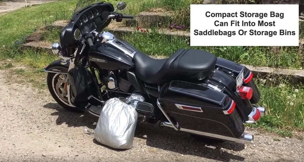 Motorcycle Cover with Reinforced Securing Straps and Storage Bag H77335