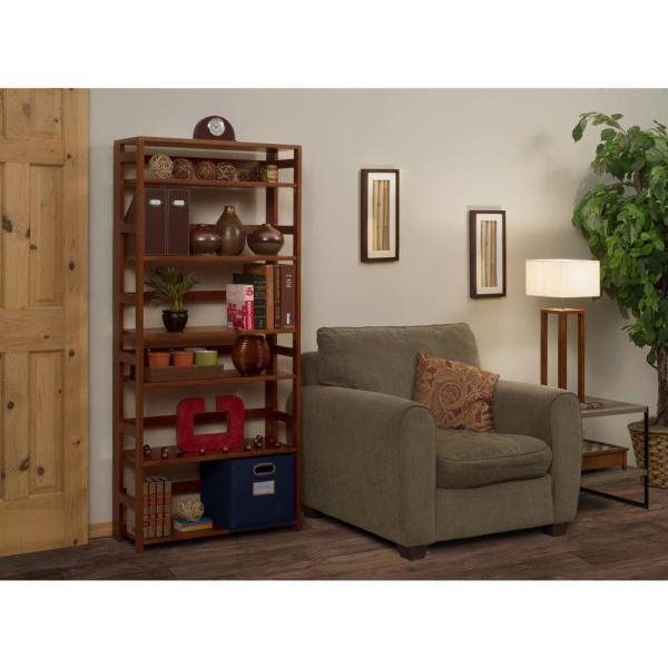 Cherry Wood 6-Shelf Standard Bookcase M75679