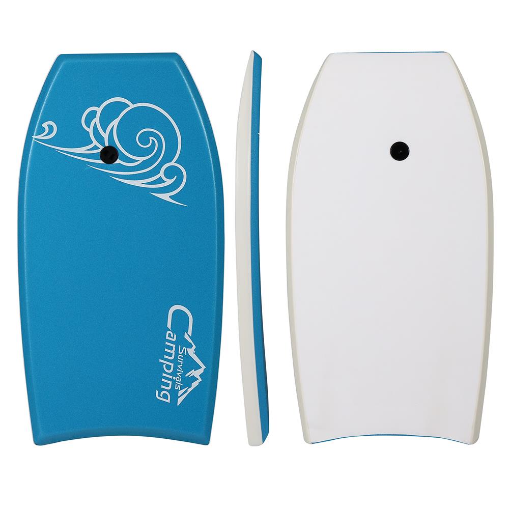 33" Lightweight Bodyboard with EPS Core, XPE Deck, HDPE Slick Bottom, Blue A453