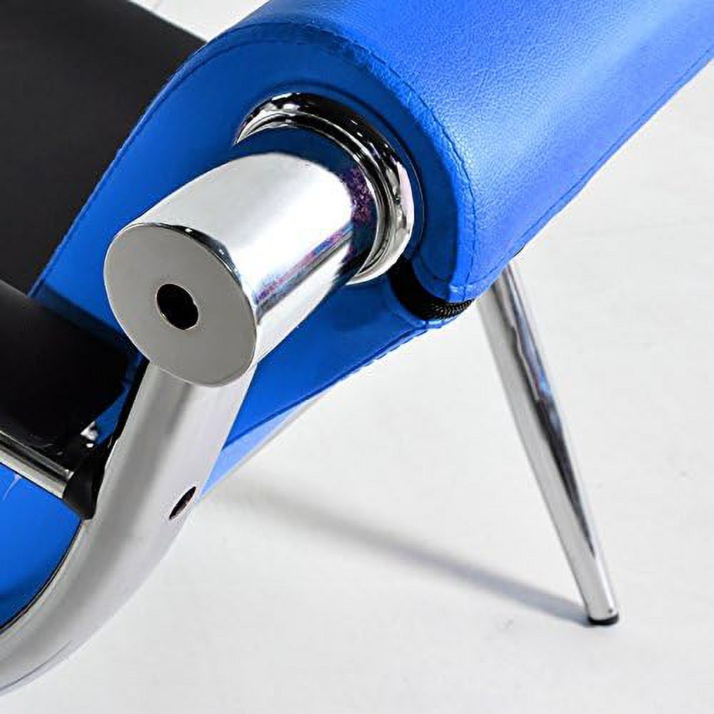 Blue And Black PU Leather Office Reception Chair U873488