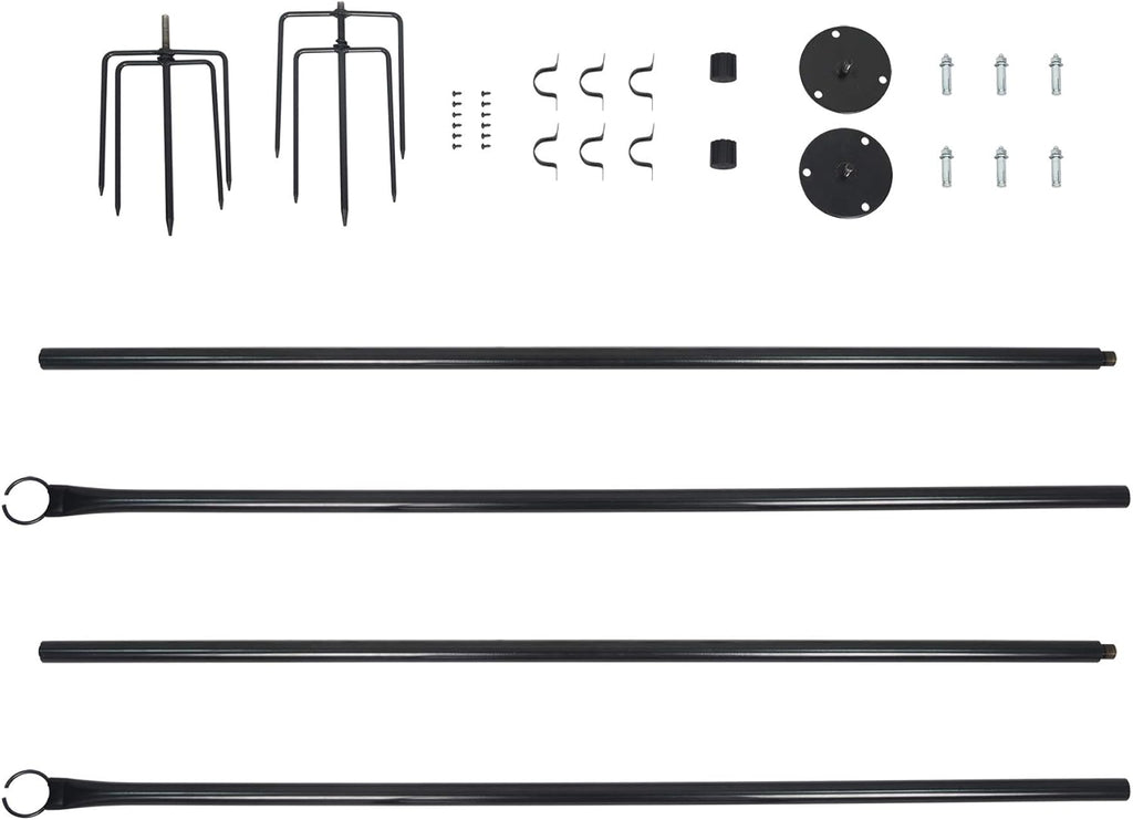 String Light Poles 2PCS 9FT Weather Resistant Stainless Steel C517004
