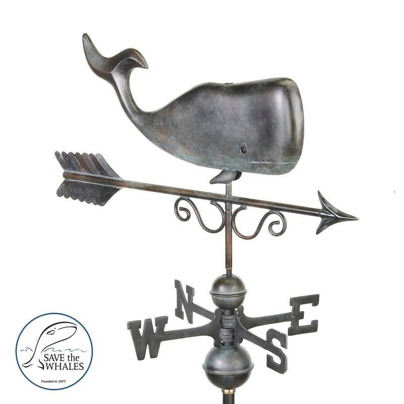 Pure Copper Save The Whales Weathervane M925