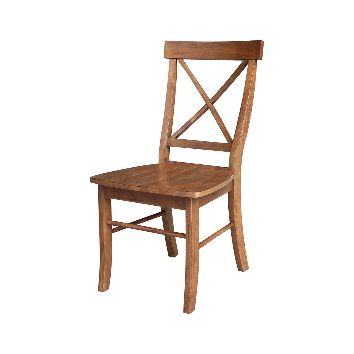 Dual Drop Leaf Table with 2 X-Back Chairs Set Distressed Oak - 3 Piece T272718